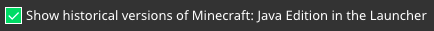 Historical Versions Check Box